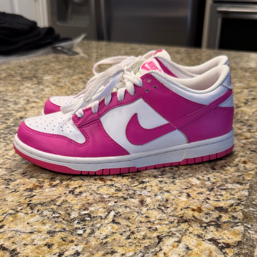 Nike Dunk Low White Pink Laser Fuchsia 6.5Y
